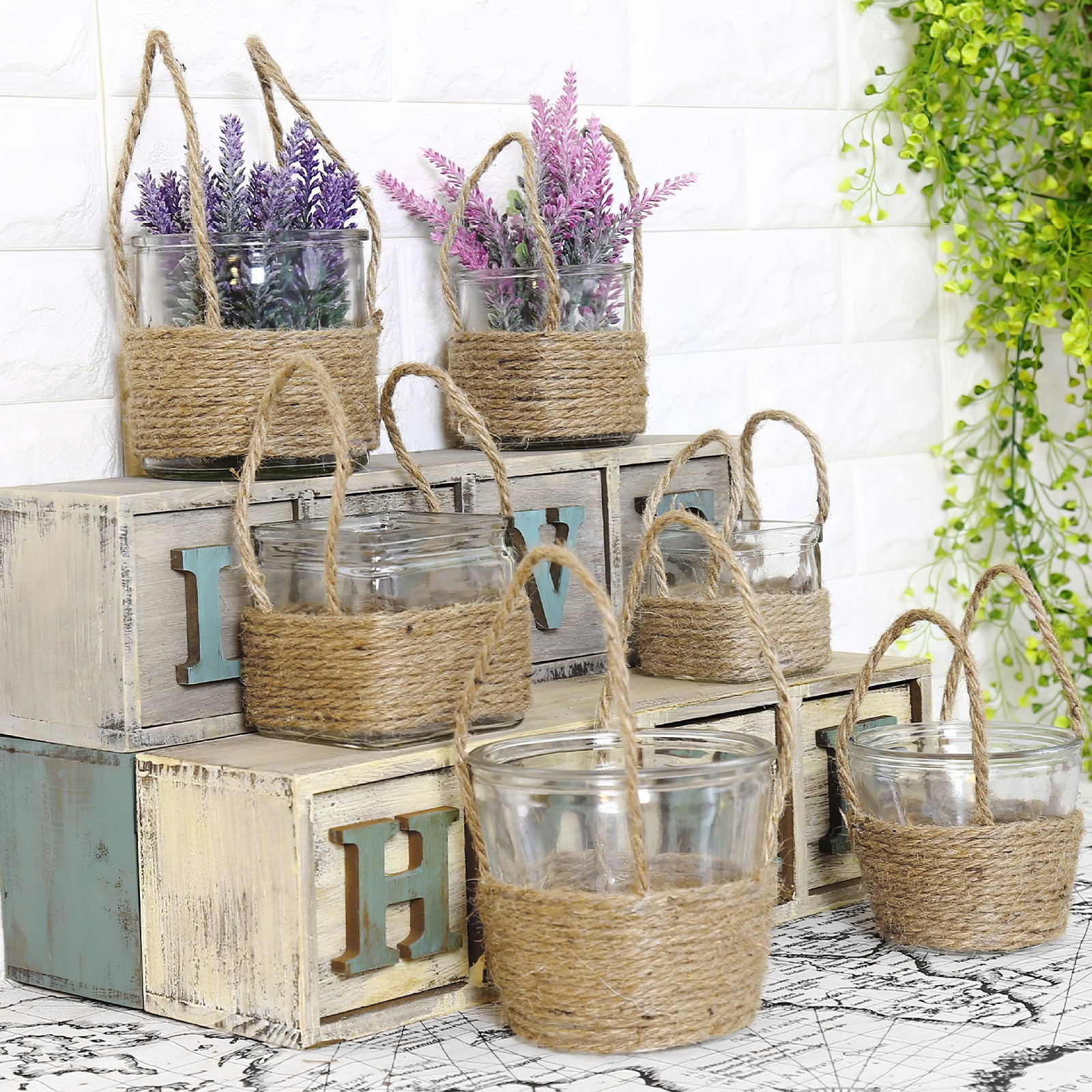 Twine Jute Natural - 2 Rolls Jute Twine 8Mm Rustic