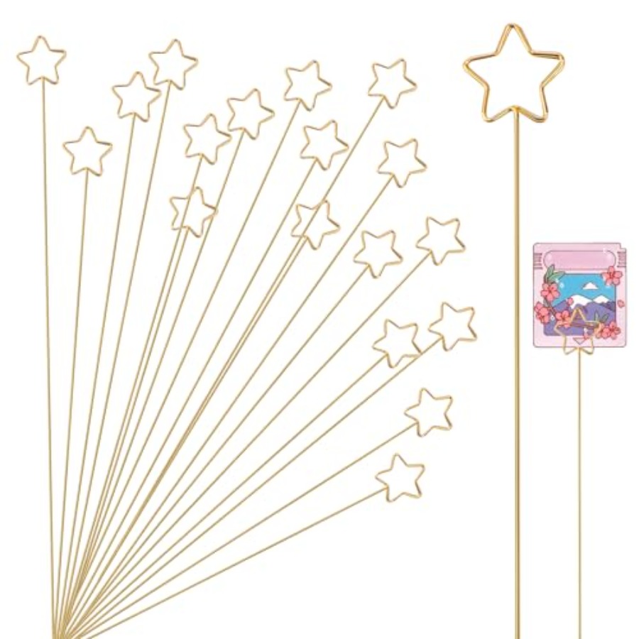 Floral Picks Wood - 20Pcs Metal Floral Place Card Holder,