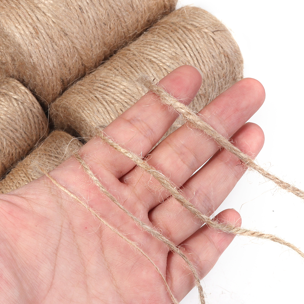 100M 1-3mm Natural Jute Rope S - огляд і ціна Twine Jute Natural