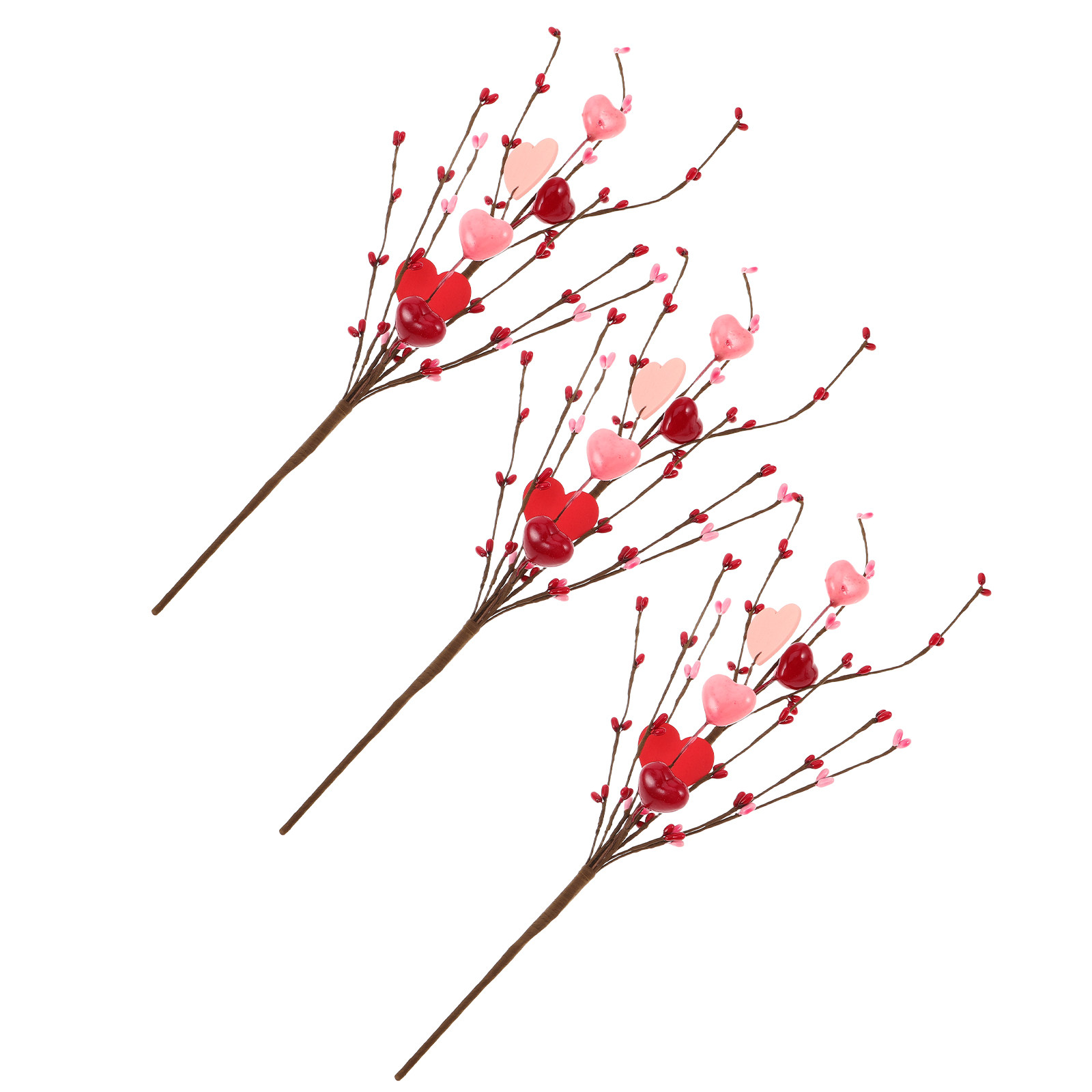 3Pcs Valentine's Day Heart Pic - огляд і ціна Floral Picks Wood