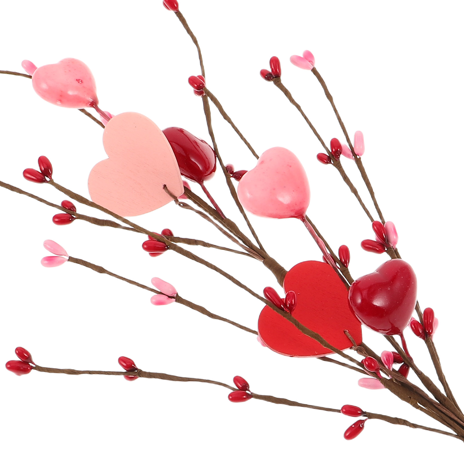 3Pcs Valentine's Day Heart Pic - огляд і ціна Floral Picks Wood
