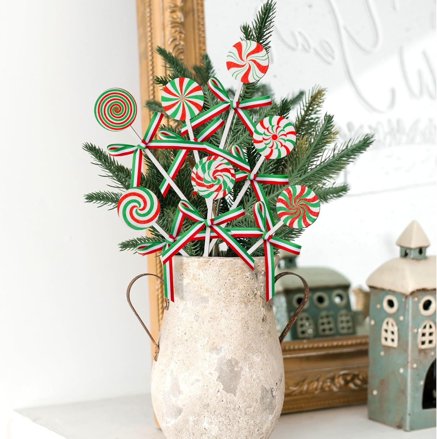 14Pcs Christmas Vase Filler St - огляд і ціна Floral Picks Wood