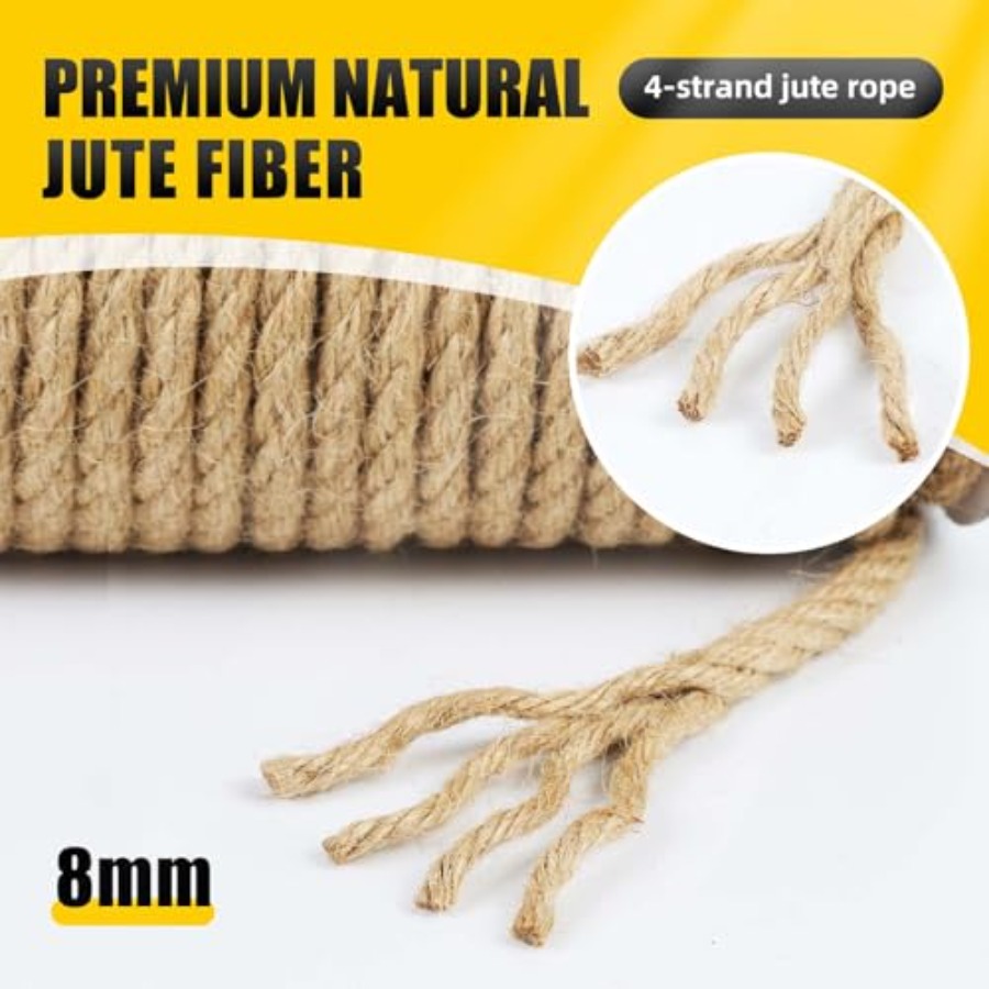 Natural Jute Twine 8MM x 50FT  - огляд і ціна Twine Jute Natural
