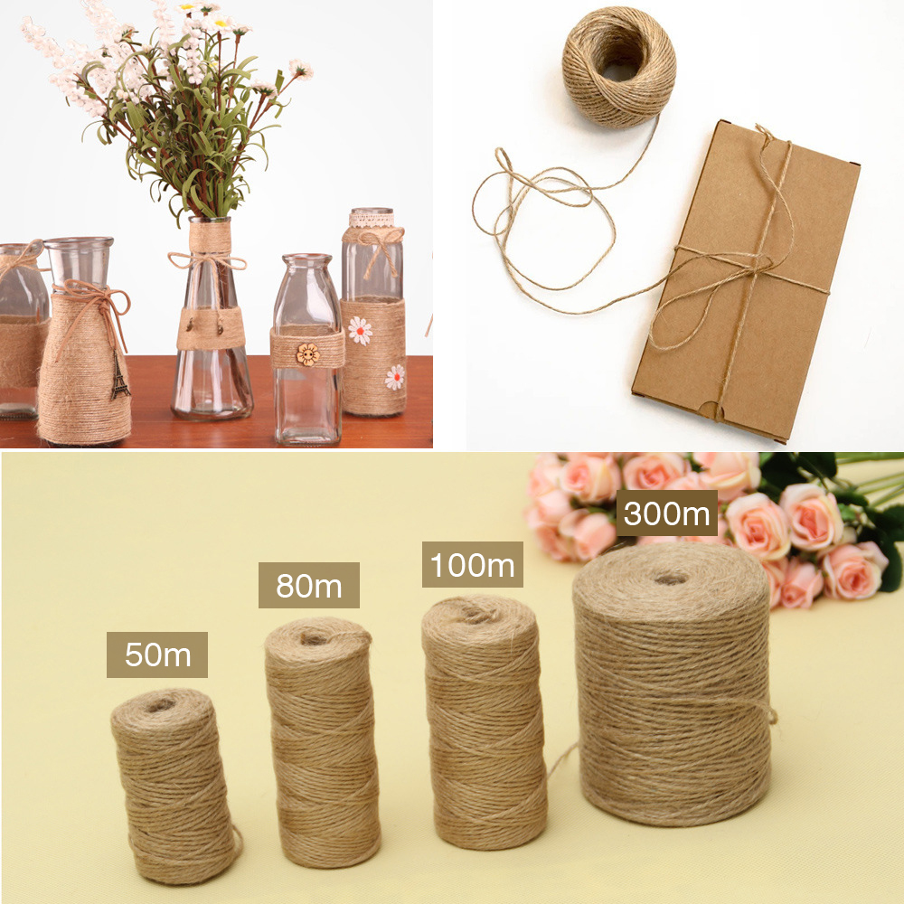 50/80/100Meters Natural Vintag - огляд і ціна Twine Jute Natural