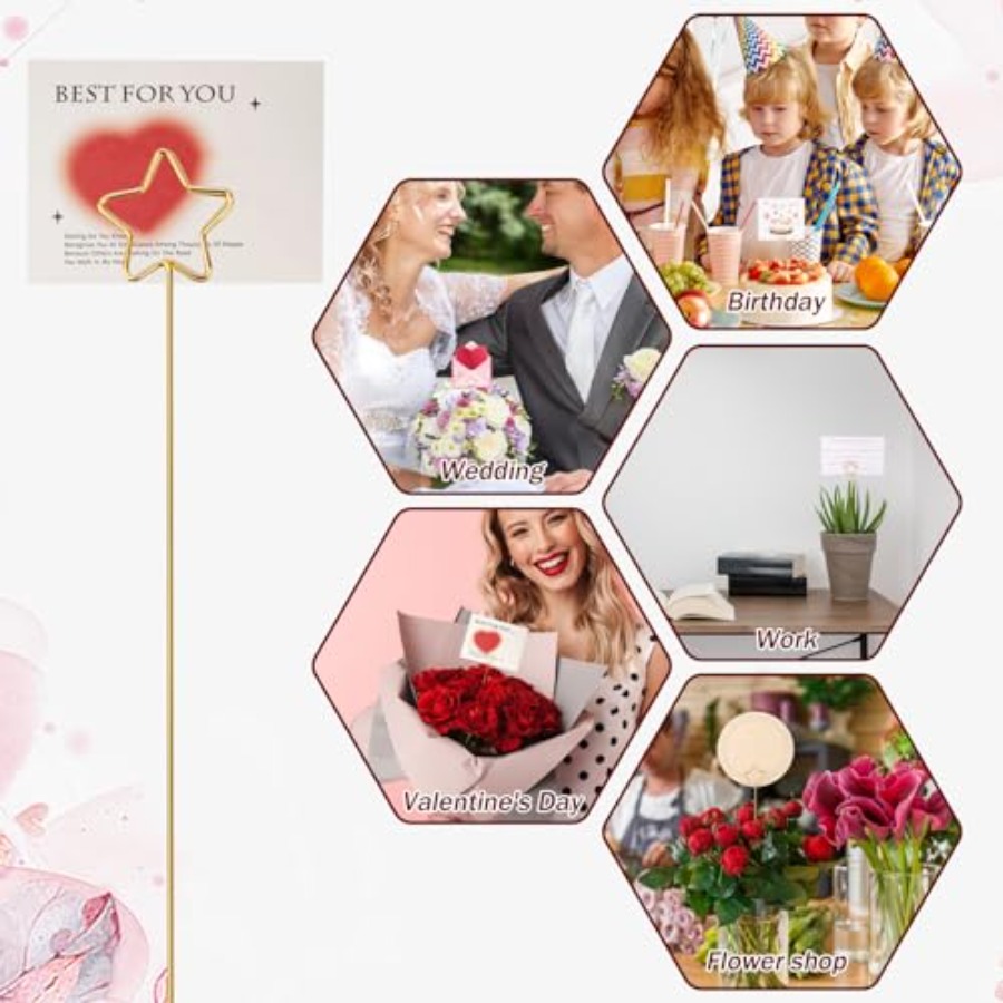 20Pcs Metal Floral Place Card  - огляд і ціна Floral Picks Wood