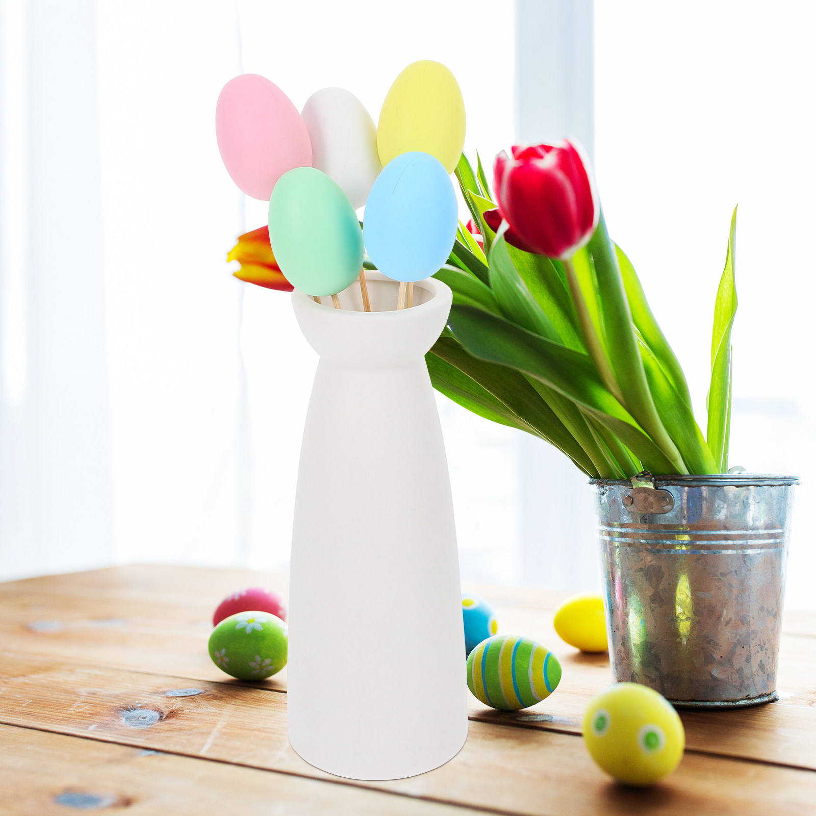 5pcs Easter Egg Decorations Gl - огляд і ціна Floral Picks Wood